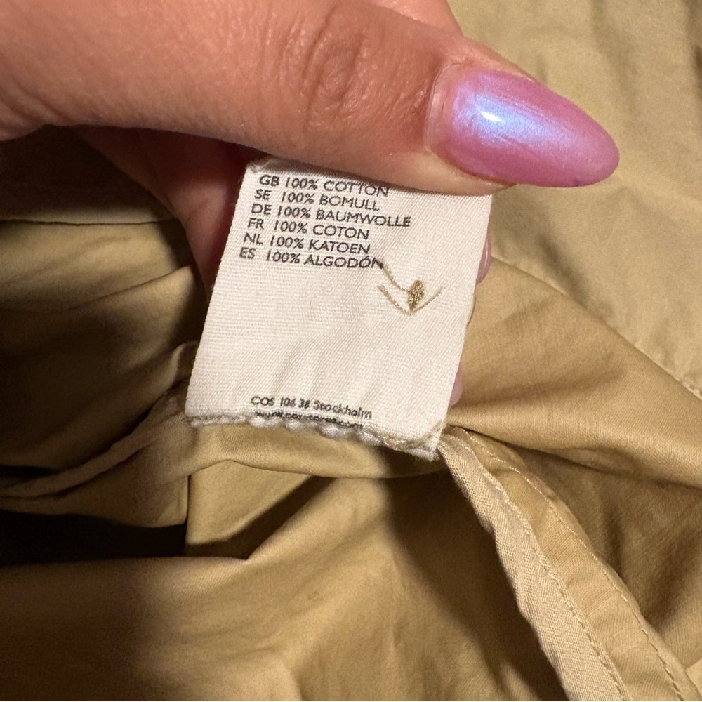 COS Belted Beige Trench Coat- Size 34 (US 4) - Picture 7 of 12